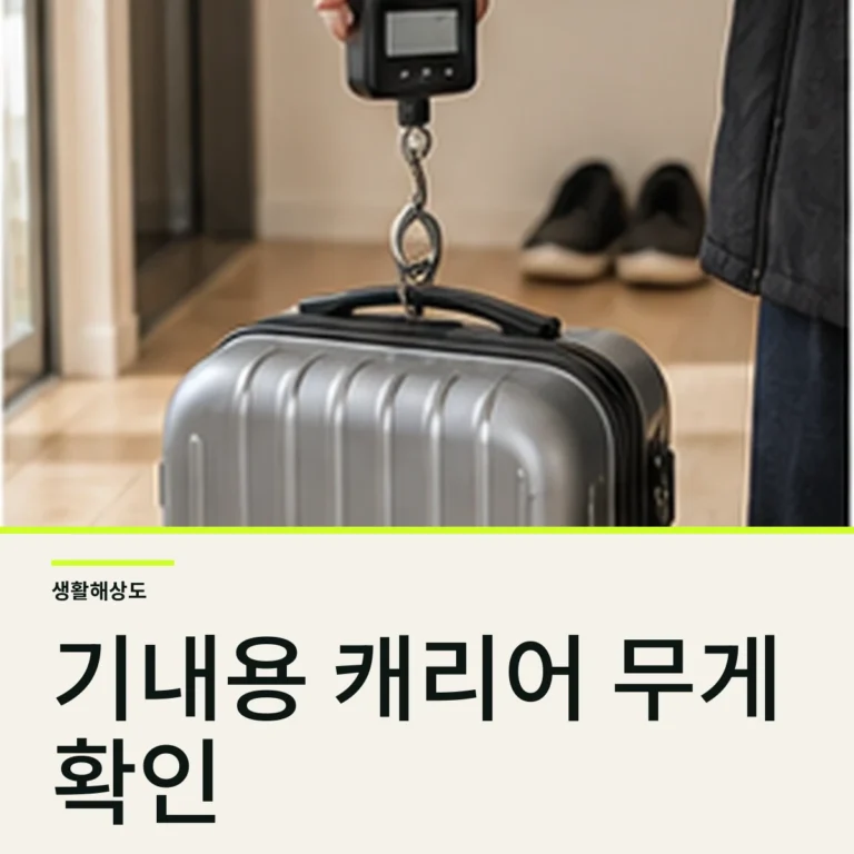 기내용 캐리어 무게 재는 법, 공항 가기 전 확인 순서
