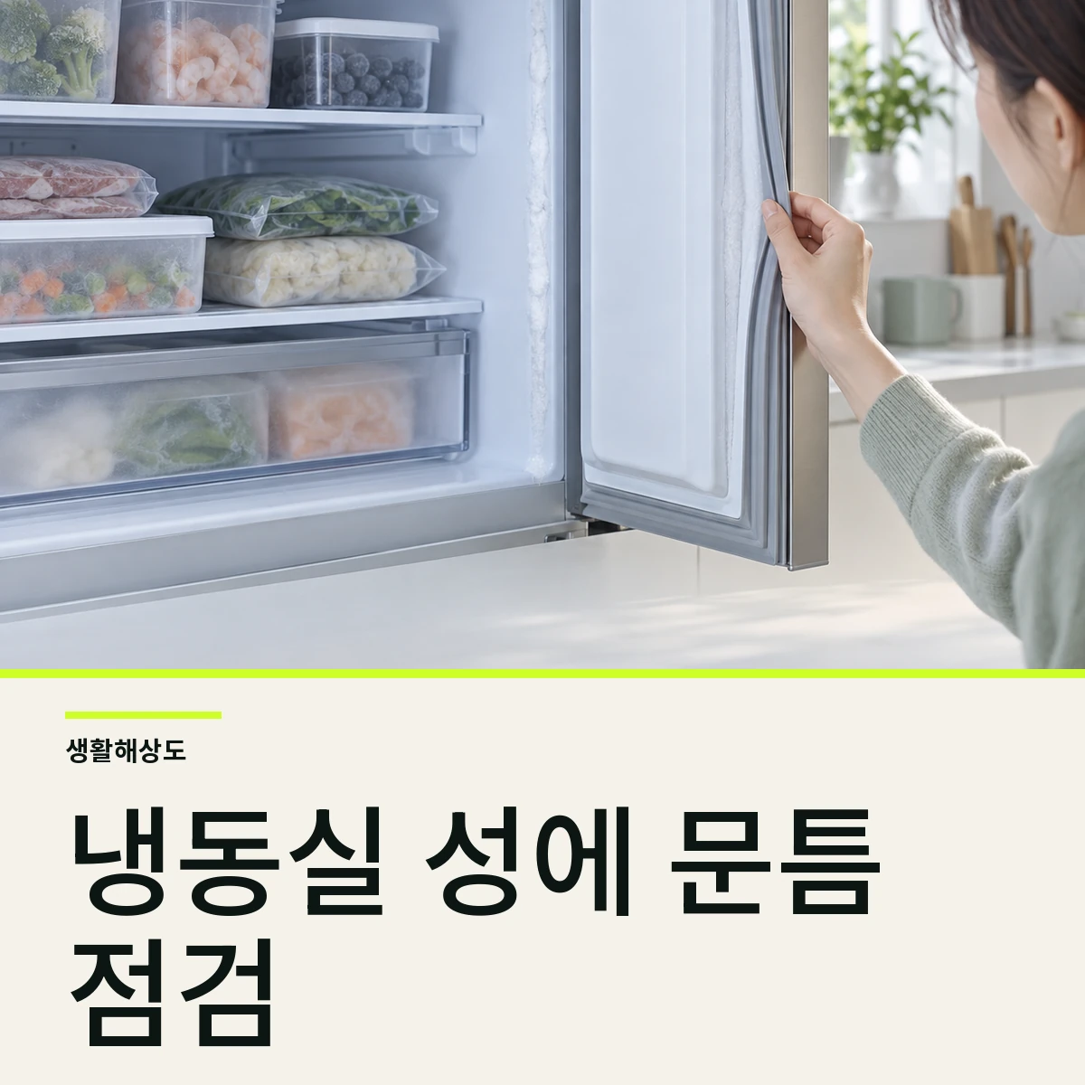 냉장고 냉동실 성에가 늘어날 때 문 패킹과 보관 간격 점검