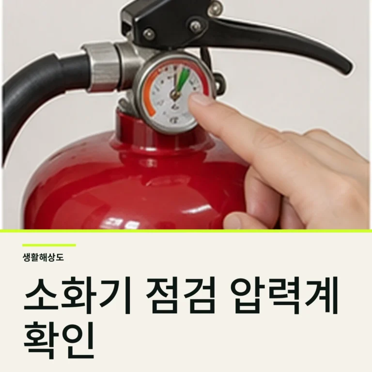 분말소화기 점검하는 법, 압력계·사용기한·설치 위치 확인