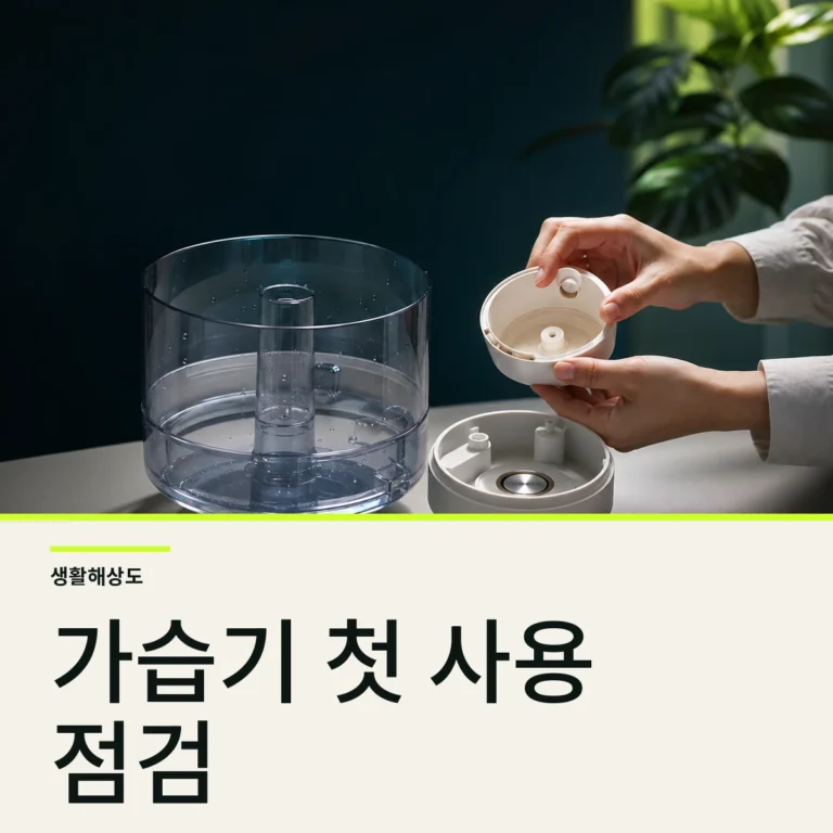 가습기 첫 사용 전 물통·진동자·건조 상태 점검