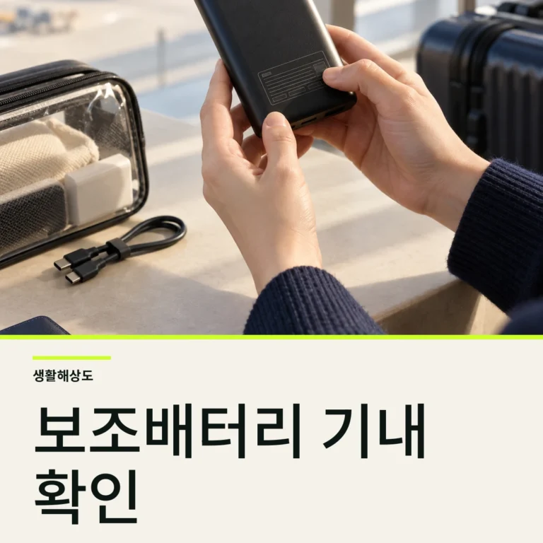 보조배터리 비행기 반입 전 용량과 항공사 규정 확인법
