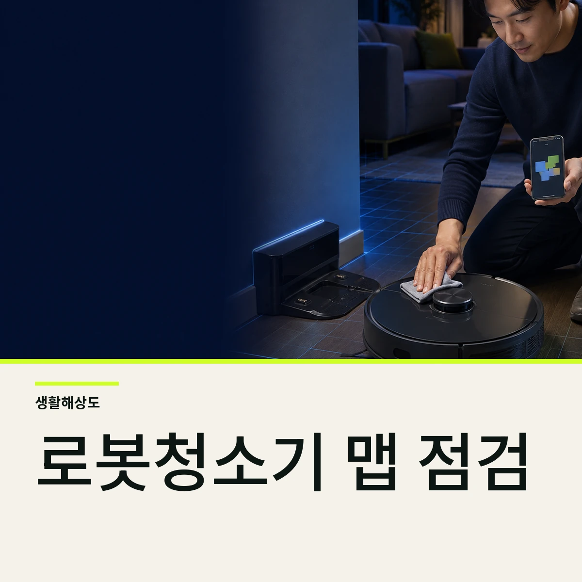 로봇청소기 맵이 자꾸 꼬일 때 충전대 위치와 센서 점검