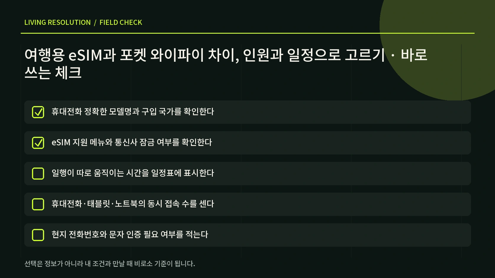 출국 전 설치 도착 후 전환 로밍 차단과 문제 대응을 정리한 한글 체크리스트