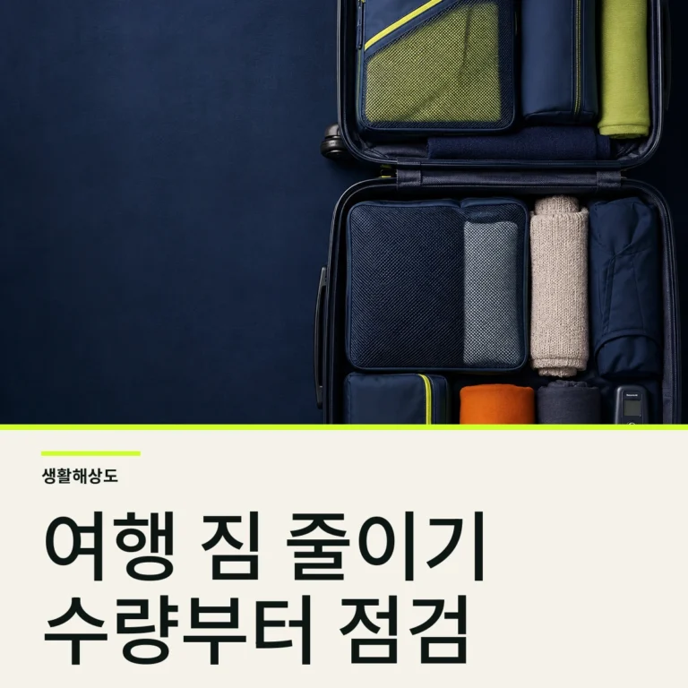 여행 짐 줄이는 방법 7가지, 압축 파우치부터 캐리어 순서까지