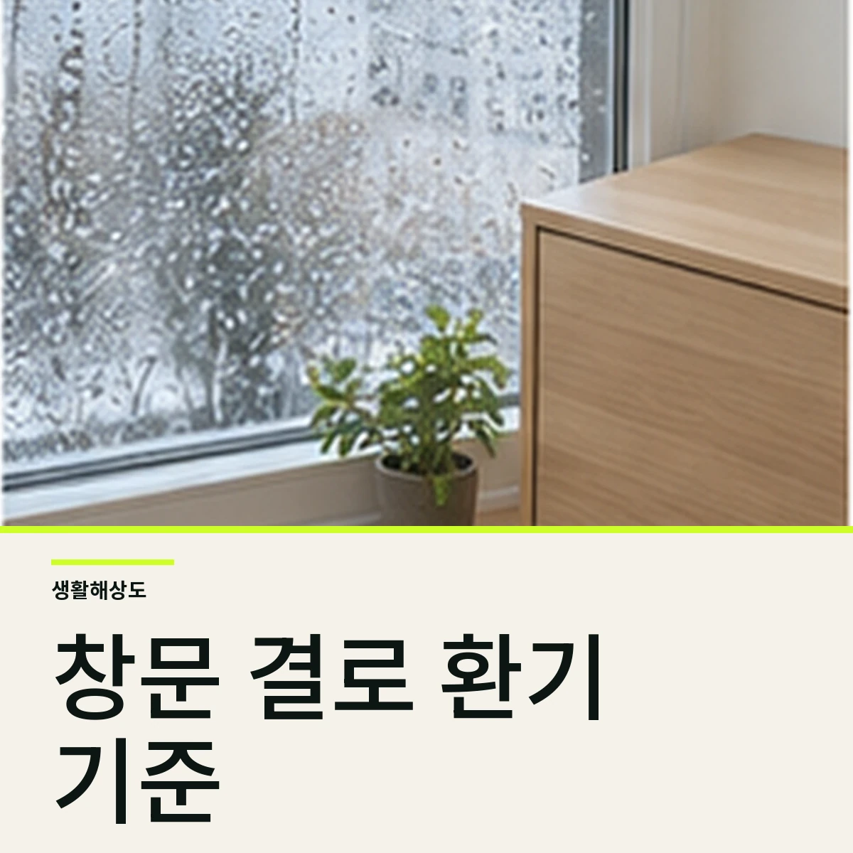 겨울 창문 결로 줄이는 환기·습도·가구 간격